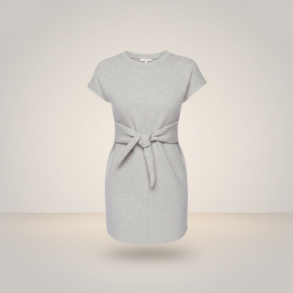 Athleta Women’s Embrace Tie Sweatshirt Dress Size Small Gray Cotton - Picture 12 of 12